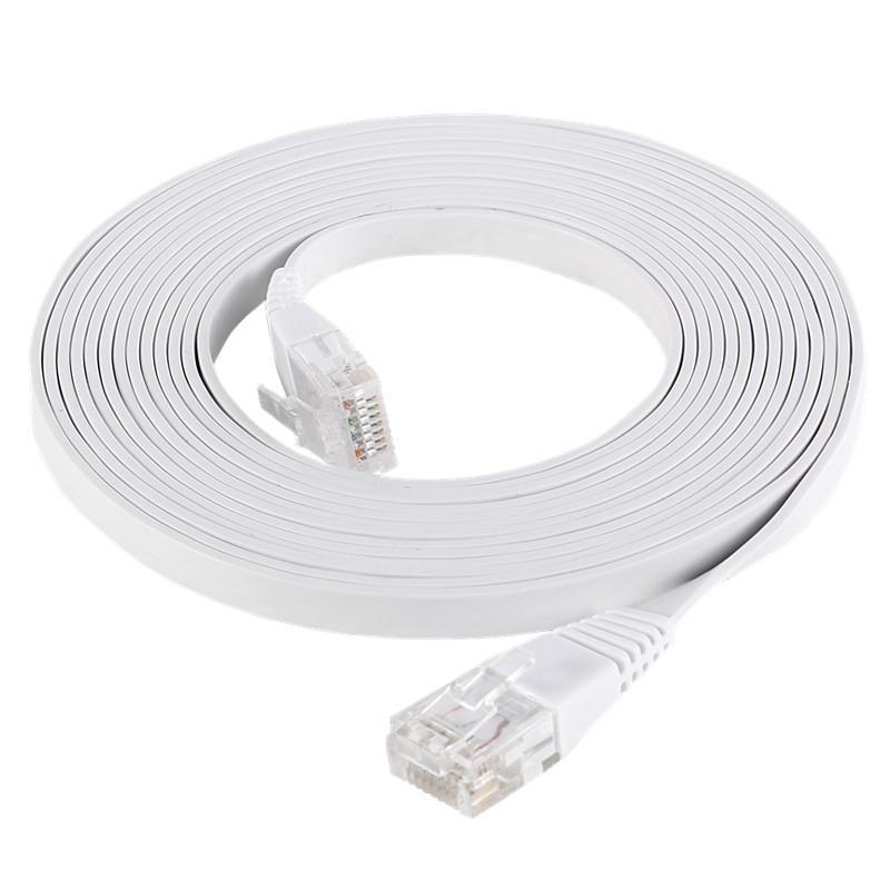 Cat 6 Flat Network Cable, 2 Meters, Black – Ideal for Router & TV Box