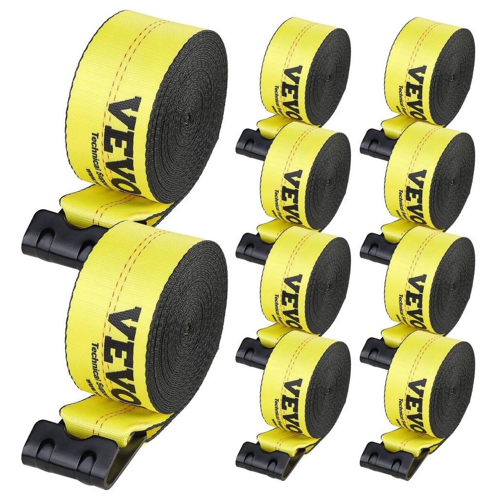 Winch Straps, 4" X 40', 6000 Lbs Load Capacity, 18000 Lbs Break Strength, Truck Straps with Flat Hook, Flatbed Tie Downs Cargo Control for Trailers,