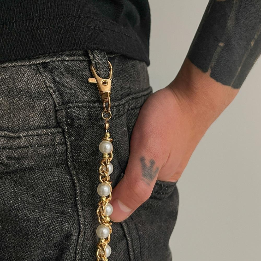 Men Tassel Bag Punk Waist Chain Handbag Chain Hip Hop Rock Jeans Keychain New Men Wallet Chain