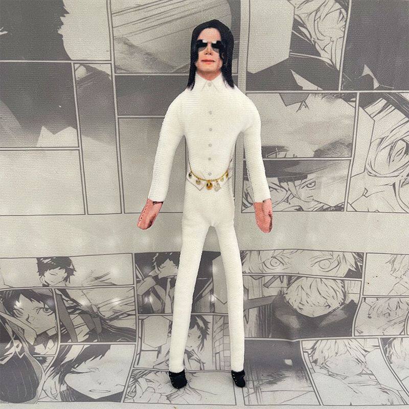 6pcs Michael Jack Bendable Doll Wire Frame Poseable Figure Toy Abstract Stuffed Figurine Collectible Desktop Ornament Decor Gift