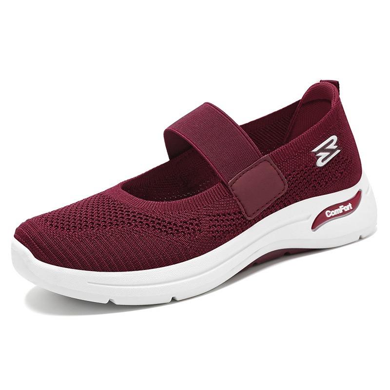 Shoes women's versatile models, shallow mouth women's shoes, comfortable Velcro shoes, soft-soled walking shoes