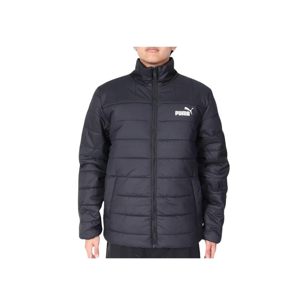 Puma Pánská bavlněná bunda s logem značky Pure Color, zip u límce, topy, černá 672412-01