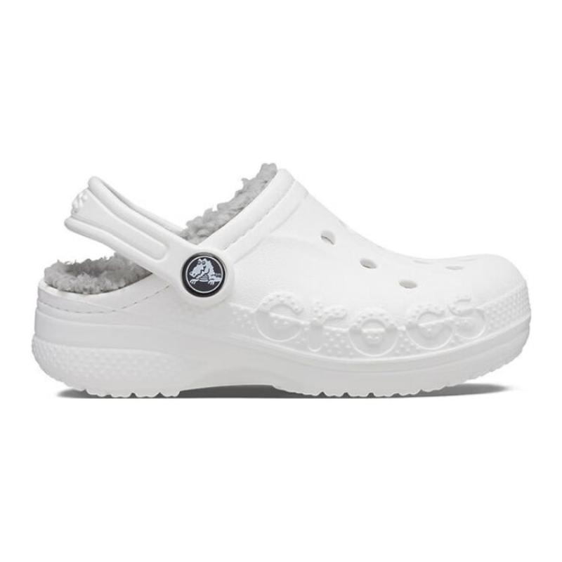 Crocs Versatile and Comfortable Anti-Kick Shock Absorbing Children's Sandals White Grey Children's Model