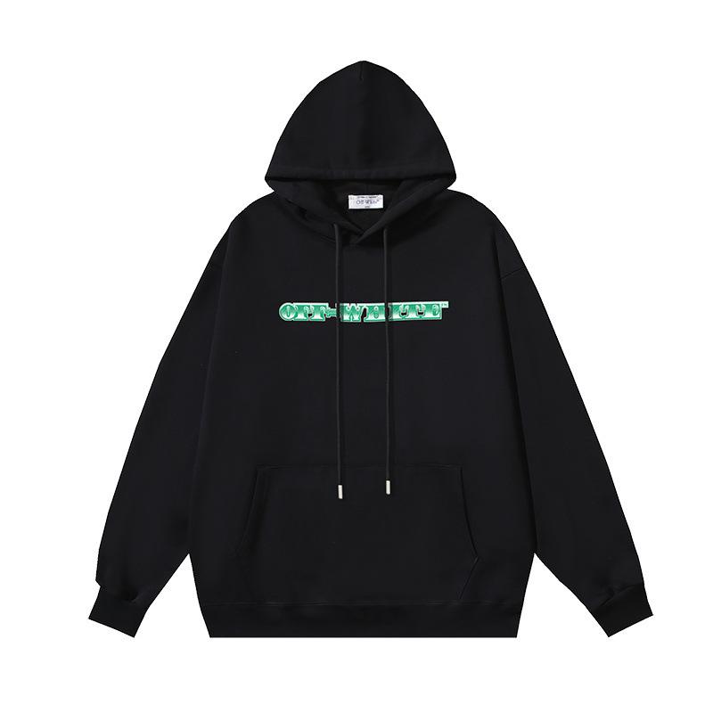 1248 Off-White 2025 Herbst und Winter Neu Geldschein Buchstaben Pfeil Print Muster Kapuzenpullover für Männer und Frauen