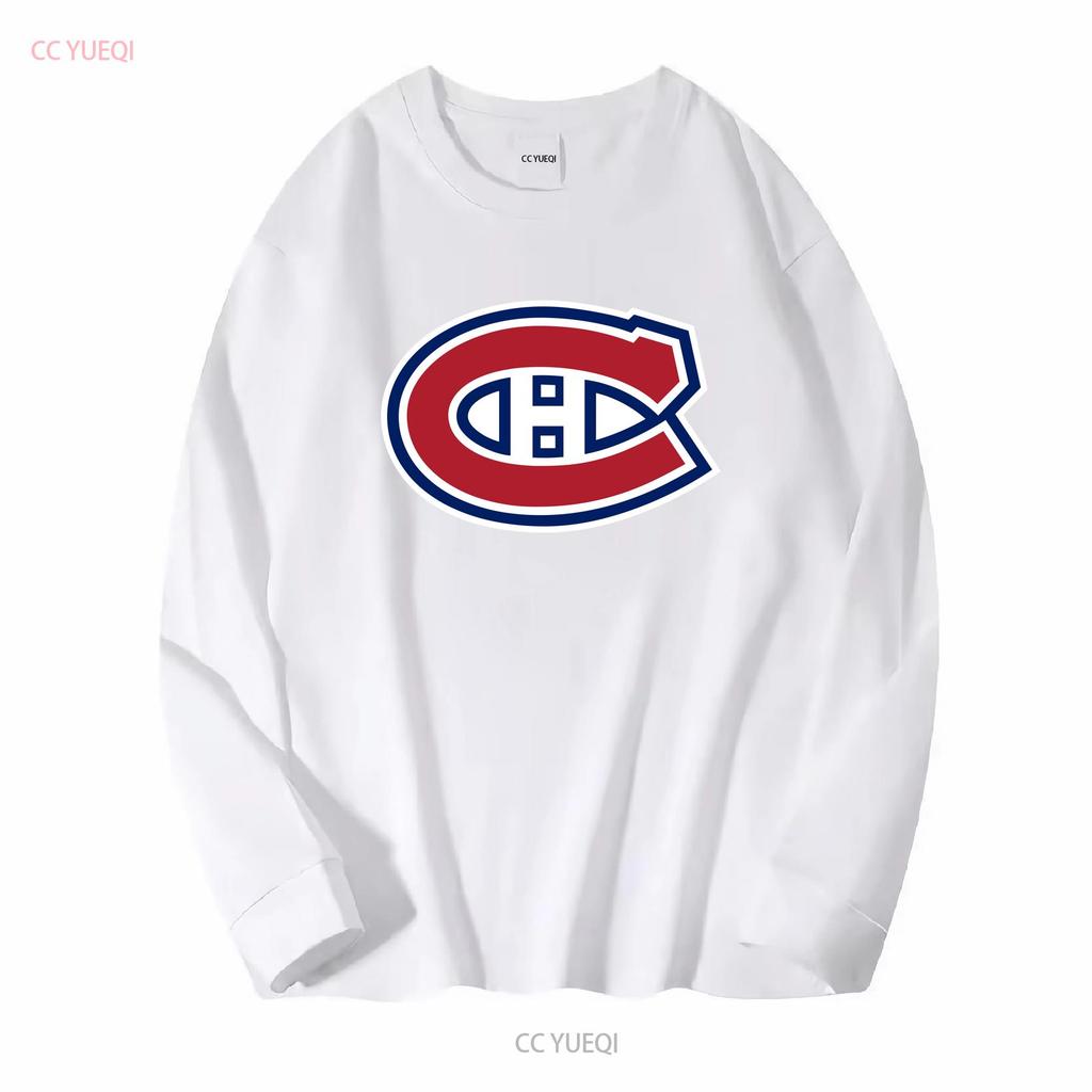 Montreal Canadiens Logo Aktives T-Shirt Lustiges T-Shirt Amerikanischer Vintage-Stil Gewaschen Atmungsaktiv Unisex Leicht für Männer Vielseitig Dehnbar