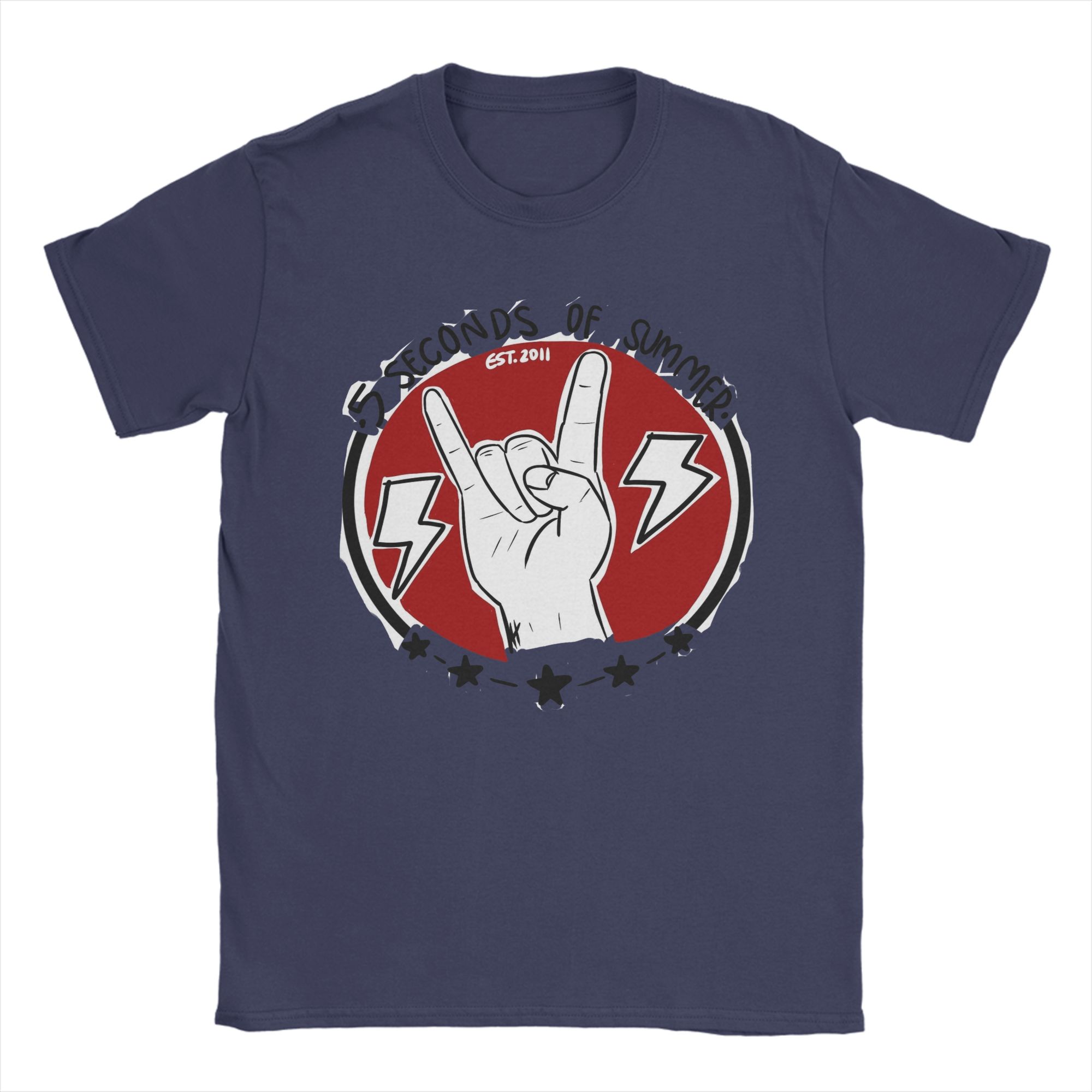 

5 Seconds of Summer 5SOS TShirt Summer Leisure T Shirts Couple Cotton O Neck Plus Size 5XL Top Tees Short Sleeve Classic Tops 4XL