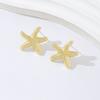 Modne kolczyki z rozgwiazdą w stylu kurortu plażowego Proste kolczyki w kształcie gwiazdy z designem podkreślającym temperament