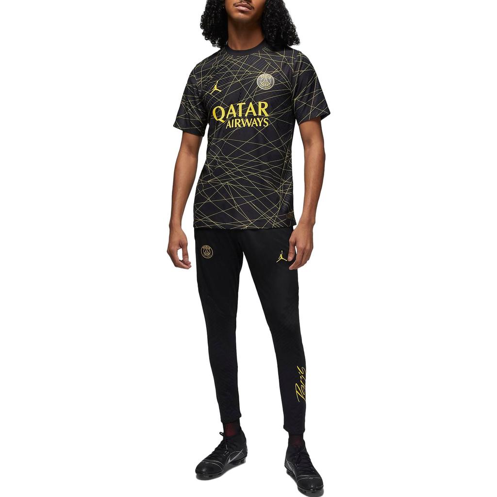 Maglia da Calcio Air Jordan x Paris Saint-Germain 2022/23 Quarta Partita Dri-FIT ADV 'Nero Giallo' Uomo DR3797-010