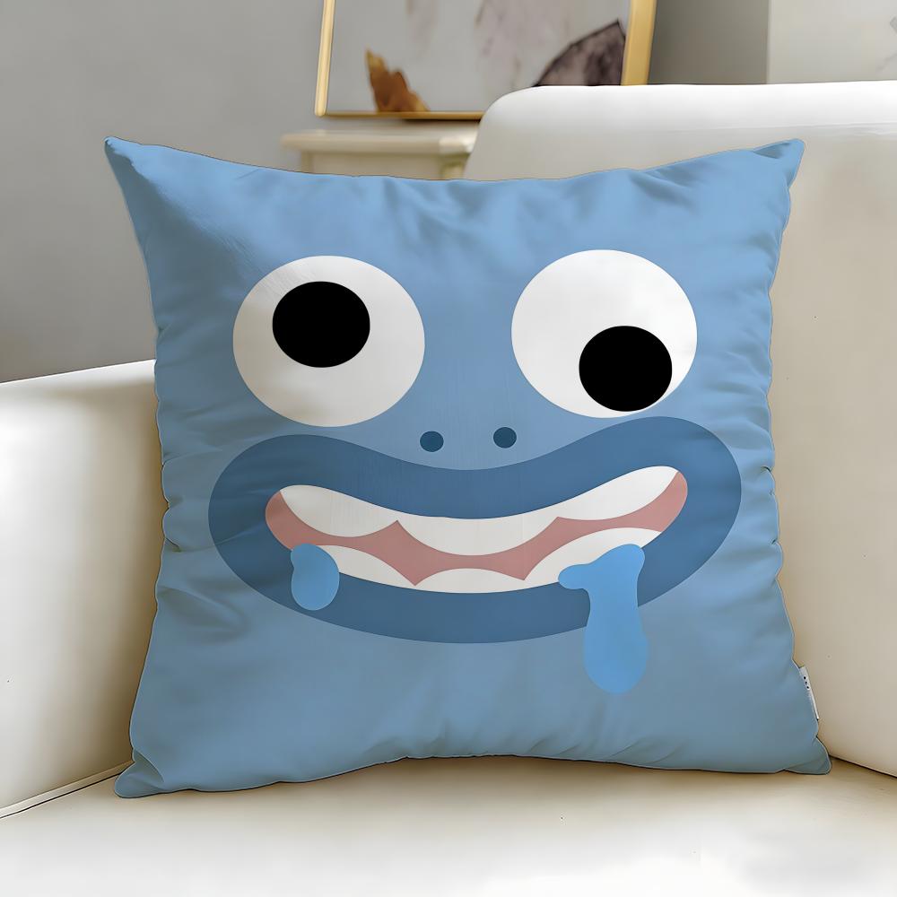 Style Cute Expression Cushion Cover Soft & Easy-Wash Pillow Case – Versatile For Couch, Bed, Travel And Office