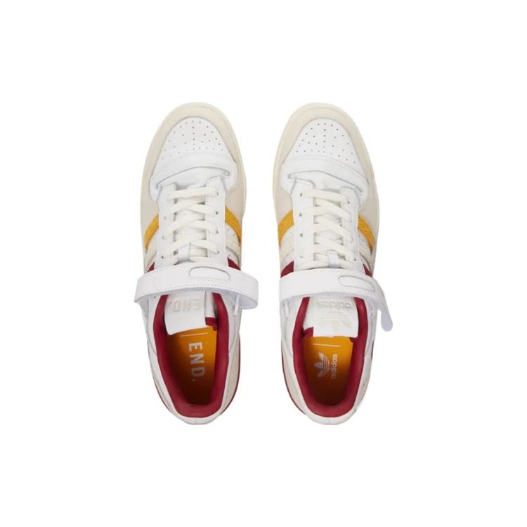 END. x adidas Forum Low Varsity - Burgundy Unisex Sneakers White Off-White HR1525
