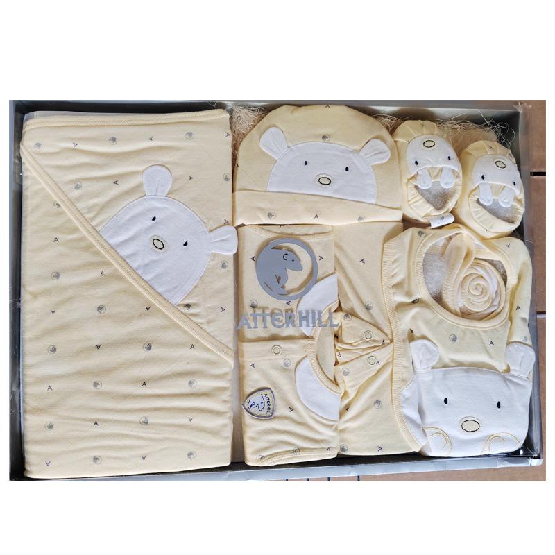 Four Seasons Baby Gift Box: Pure Cotton Clothes & Supplies for 100 Days & Full Moon Celebrations.