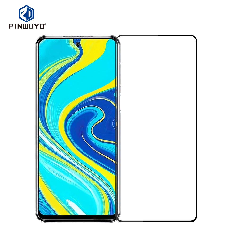 

PINWUYO для Xiaomi Redmi Note 9 Pro Повна Противибухова Загартоване Скло Екранна Плівка Black