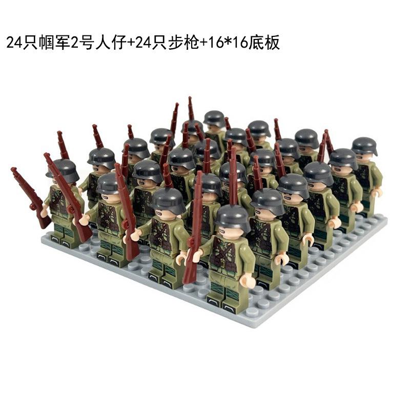 24PCS World War II Troops, American, Soviet Union, China, British Soldiers, Mini Action Figures, Humanoid Dolls, Toy Boys.