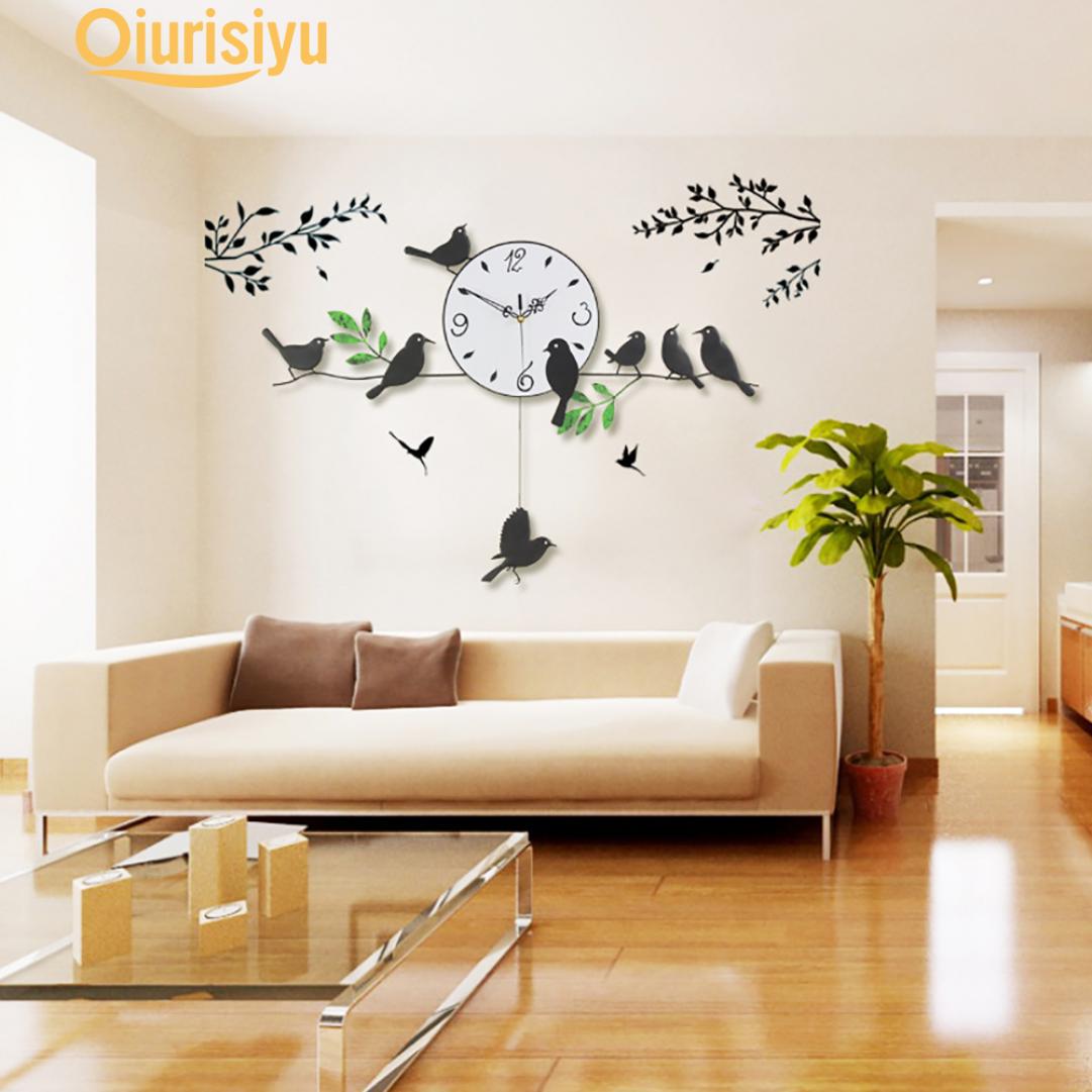 

Современные птицы АналогОвые бесшумные кварцевые качающиеся настенные часы