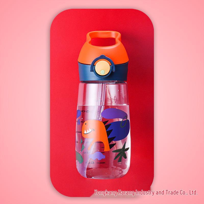 

Kids Tritan Straw Water Cup with Cartoon Design - Portable, Scaled, Perfect for On-the-Go and Summer Use 480ml