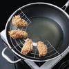 32cm Stainless Steel Oil Strainer Rack Oil Drainer Mesh Foldable Gadgets Frying Pan Oil Drain Rack