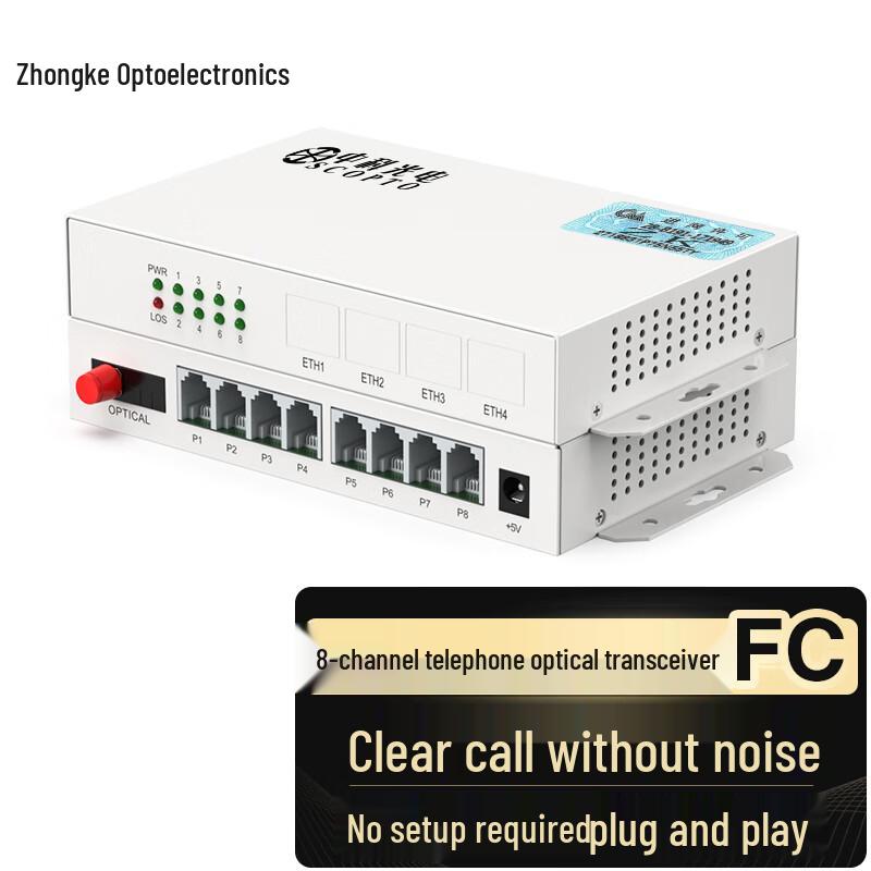 PCM Voice Telephone Fiber Optic Transceiver