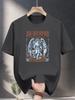 7,05 oz T-Shirt mit Print, kurzärmelig, aus 100 % reiner Baumwolle