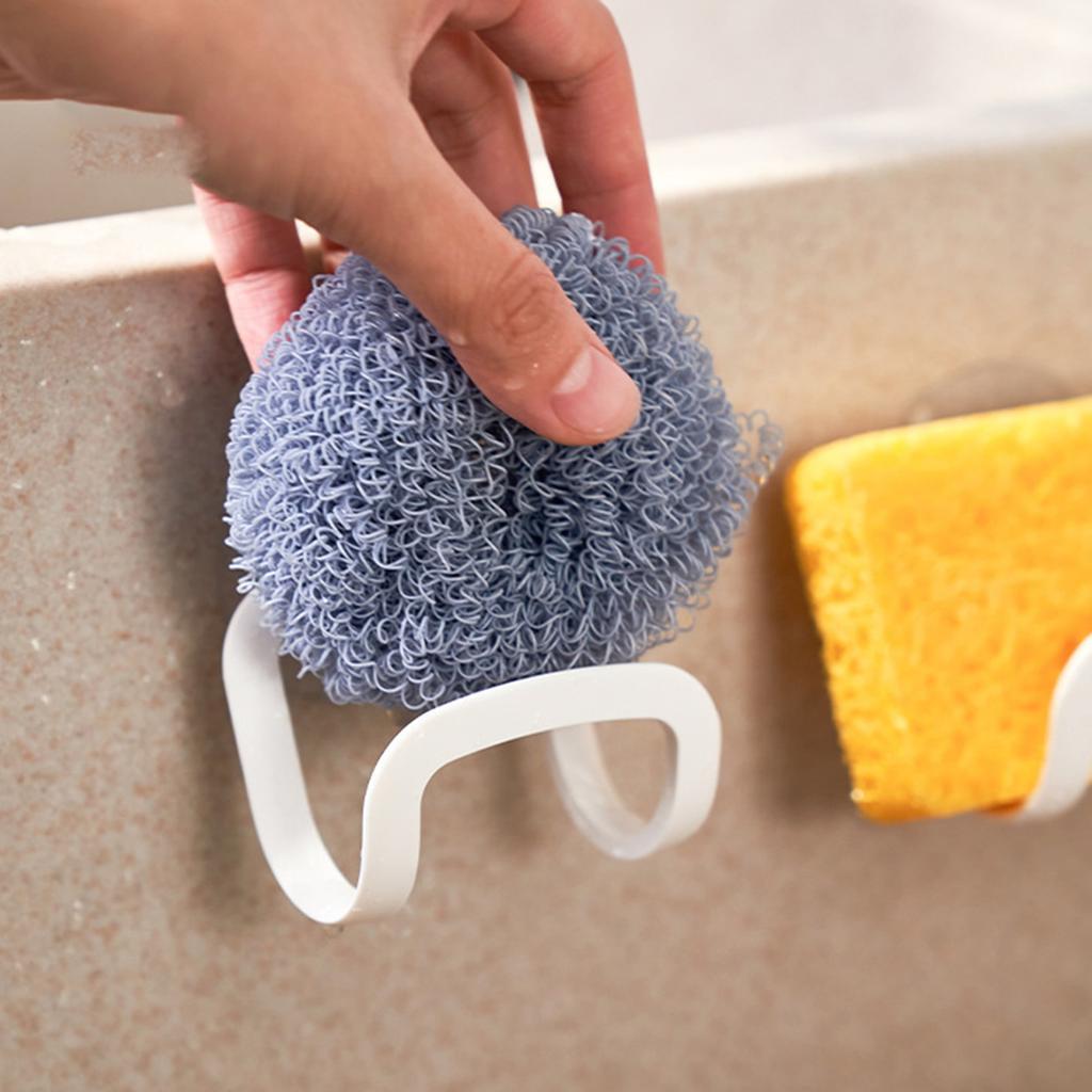 Sponge Holder Strong Suction Cup Small Sponge Dish Cloth Holder Kitchen Sink Caddy