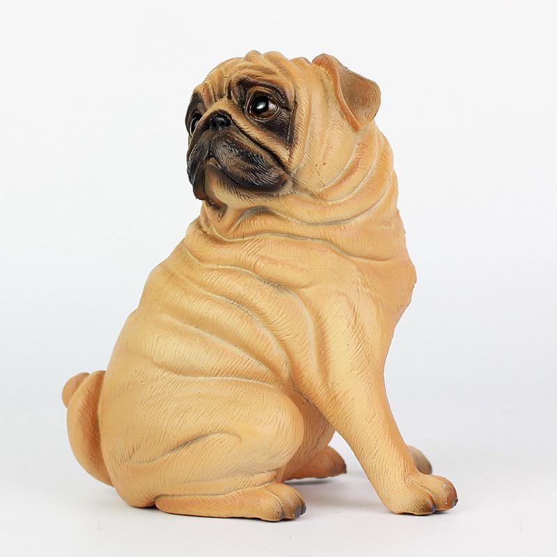 Wildlife Simulation Pug Figurine Toy for Kids