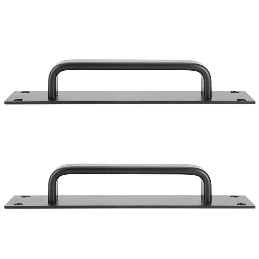 2 Pack Aluminum Alloy Door Pull Handle Black Barn Door Handles Sliding Door Handle  Kitchen Cabinet