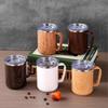 Leakproof Lid Stainless Steel Mug 500ml Coffee Tea Cups Portable Vacuum Insulated Cup  Kids Use