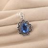 Tanzanite Gemstone 925 Sterling Silver Handcrafted Jewelry Pendant 1.37" For Wedding Gift CP-40-3