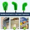 Gutter Cleaning Brush Telescopic Gutter Clean Tools with 2 Brush Heads and 8 Stainless Steel Tube Total length 320cm for Home