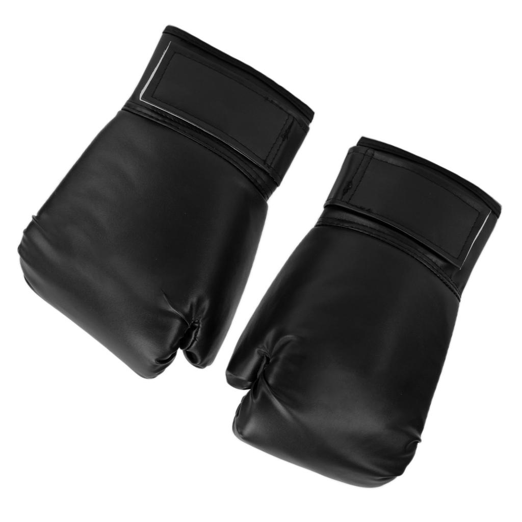 1Pair Adult Unisex Training Boxing Gloves Free Fight Sanda Muay Thai Boxing Gloves 10ozBlack