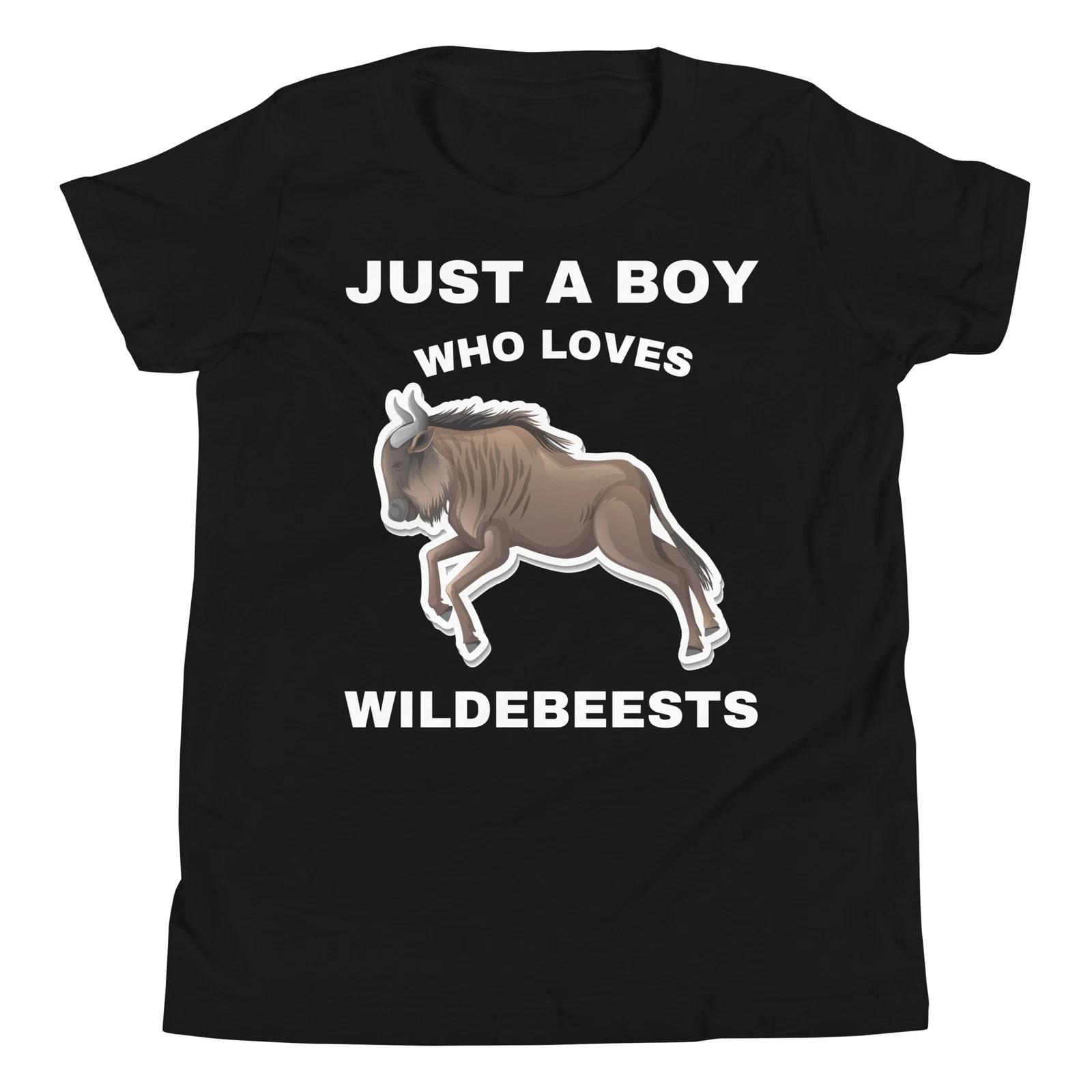 Just A Boy Who Loves Wilderbeasts Wilderbeast Animal Lover Youth T-Shirt 130