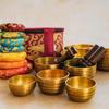 [Domestic Shipping/Inspected in Japan] Nepalese 7-Metal Singing Bowls for Meditation and Chakra Healing, Set of 7