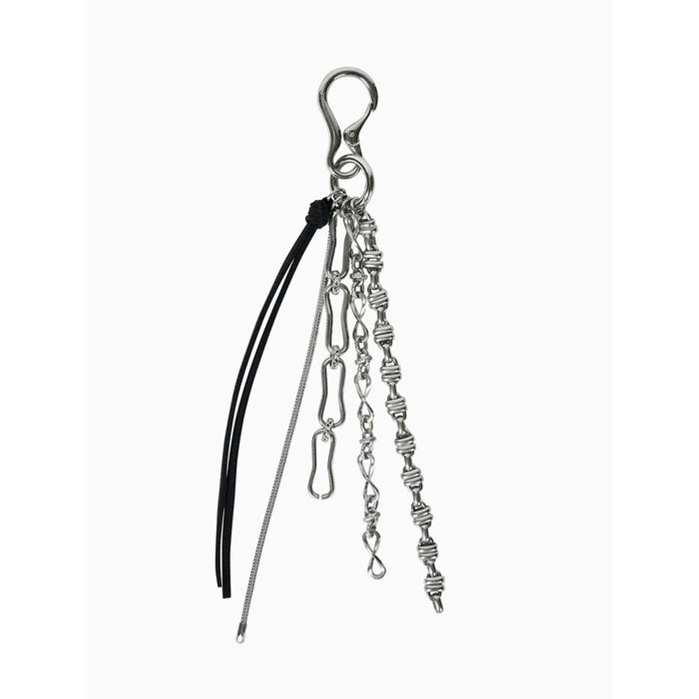 Freemario Suede Chain Keyring [Black] black