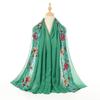Womens Ethnic Style Embroidered Summer Sun Protection Shawl Scarf