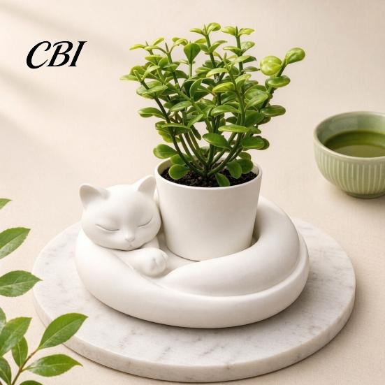 Artistic Desktop Planter 3D Printed Succulents Planter, Creative Mini Flower Pot with Sculptural Design, Small Desk Decor for Office Bedroom