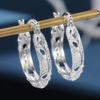 New 925 Silver Women Hoop Earrings Ethnic Style Party Daily Wearable Versatile Female Accessories High Quality Jewelry