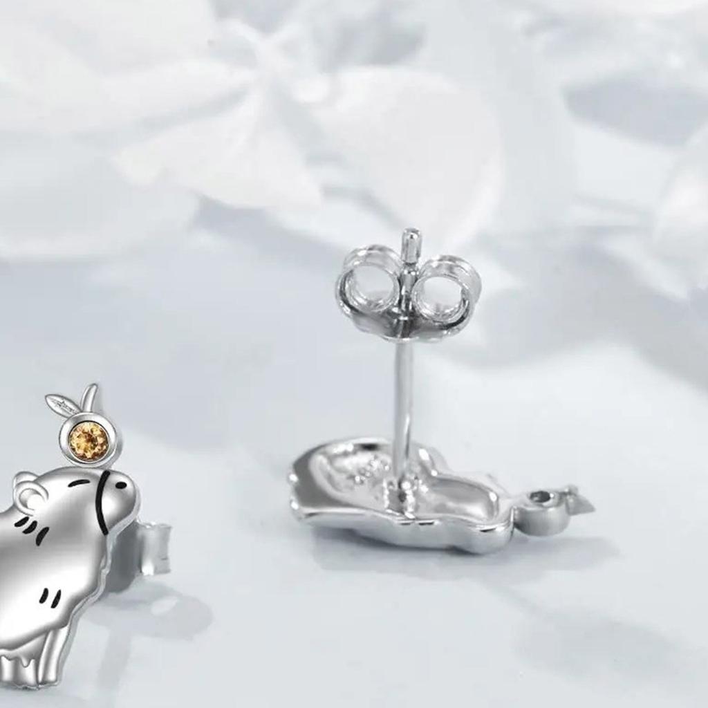 Cute Capybara Earring Adornment Fashionable Ear Rings Jewelry Ornament Fashionable Alloy Earrings for Women Ladies Girls