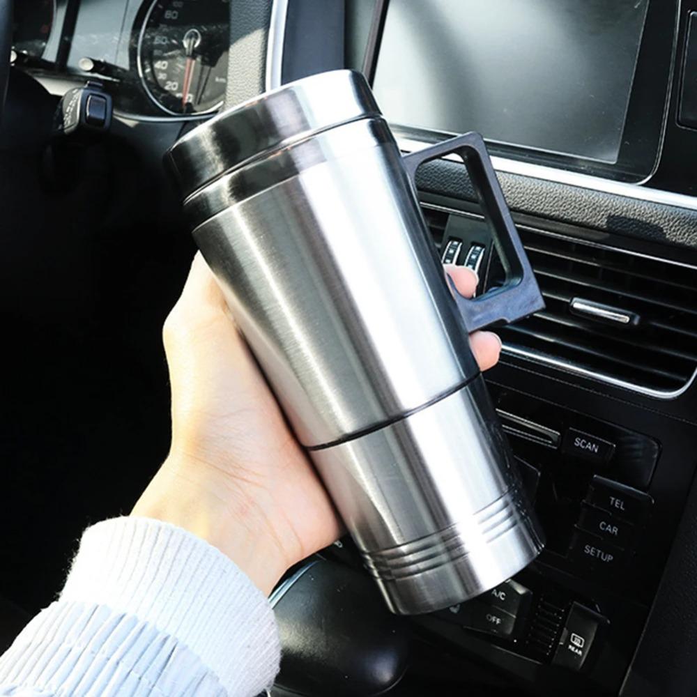 Elektrisk uppvärmningsbil vattenkokare 12V/24V bil elektrisk uppvärmningskopp 300ML isolerad dryckesmugg rostfri resevattenkokare