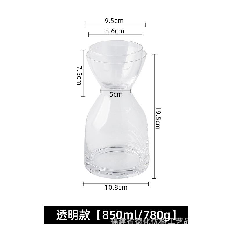 

Creative Smiley Face Glass Water Kettle Set,1 Pot 1 Cup Cold Water Kettle, Heat-resistant Explosion-proof Cooling Water Bottles 850ml