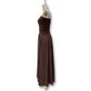 Abito Maxi Donna Senza Spalline a Tubo Vita Arricciata Colore Unico Svasato Lunghezza Pavimento Estivo Casual Vacanza al Mare Abito Lungo