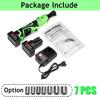 42V 3/8Inches 100N.m Right Angle Wrench Tool with 1/2 Battery Rechargeable Scaffolding Electric Wrench Cordless Ratchet