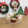 1Pcs Diy Dolls Accessories Cute Christmas Gingerbread Man Miniature Dollhouse Fruit Ice Cream Mini Ice Drink For Xmas Kids Gift