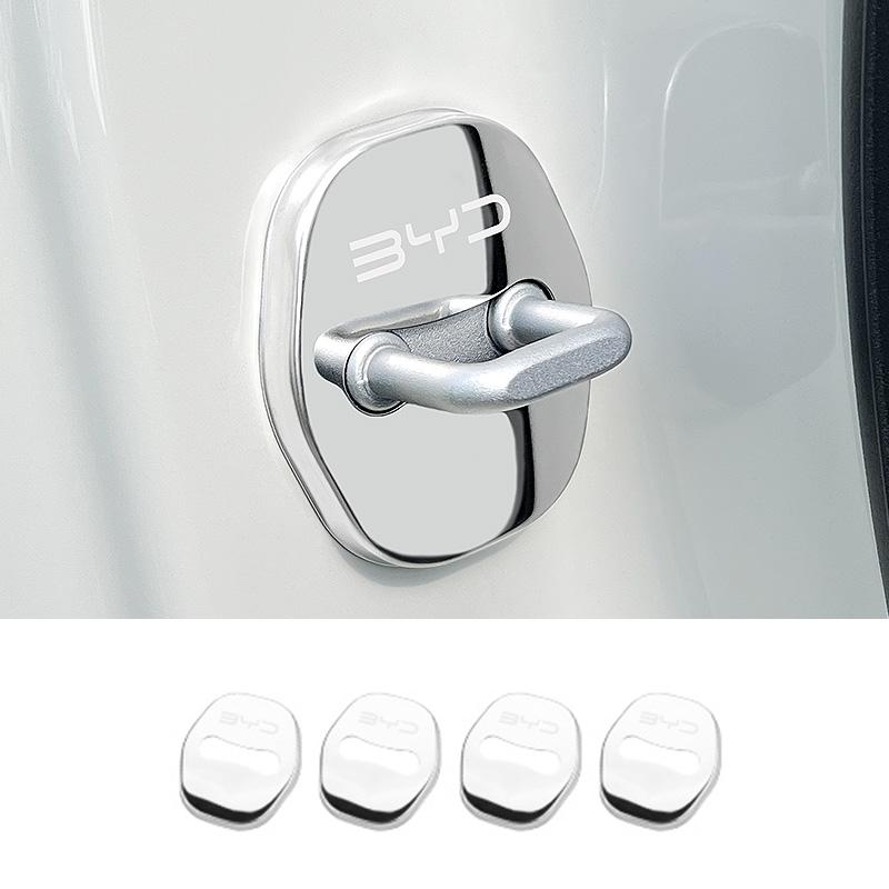 For BYD Dolphin 2023-2024 Metal Door Lock Covers for Automobiles Door Protection Cover Limit Device Guard Auto Supplies