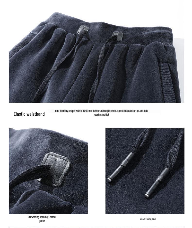 Men's Plus Size Silver Fox Fleece Hoodie & Lambswool Sweatpants Winter Set
