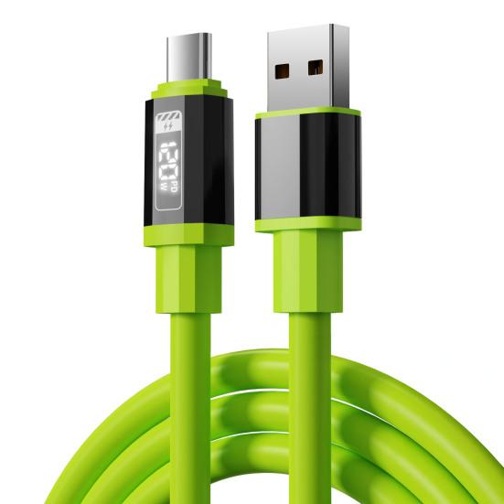 

240W Data Cable Soft Silicone Flexible Charging Cable with E-Marker Chip 480Mbps High-Speed Data Transfer Charging Cord