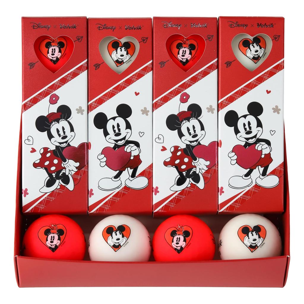 Volvik Golfbälle DISNEY MICKEY UND FREUNDE 1 Dutzend Weiß/Rot (12 Stück)