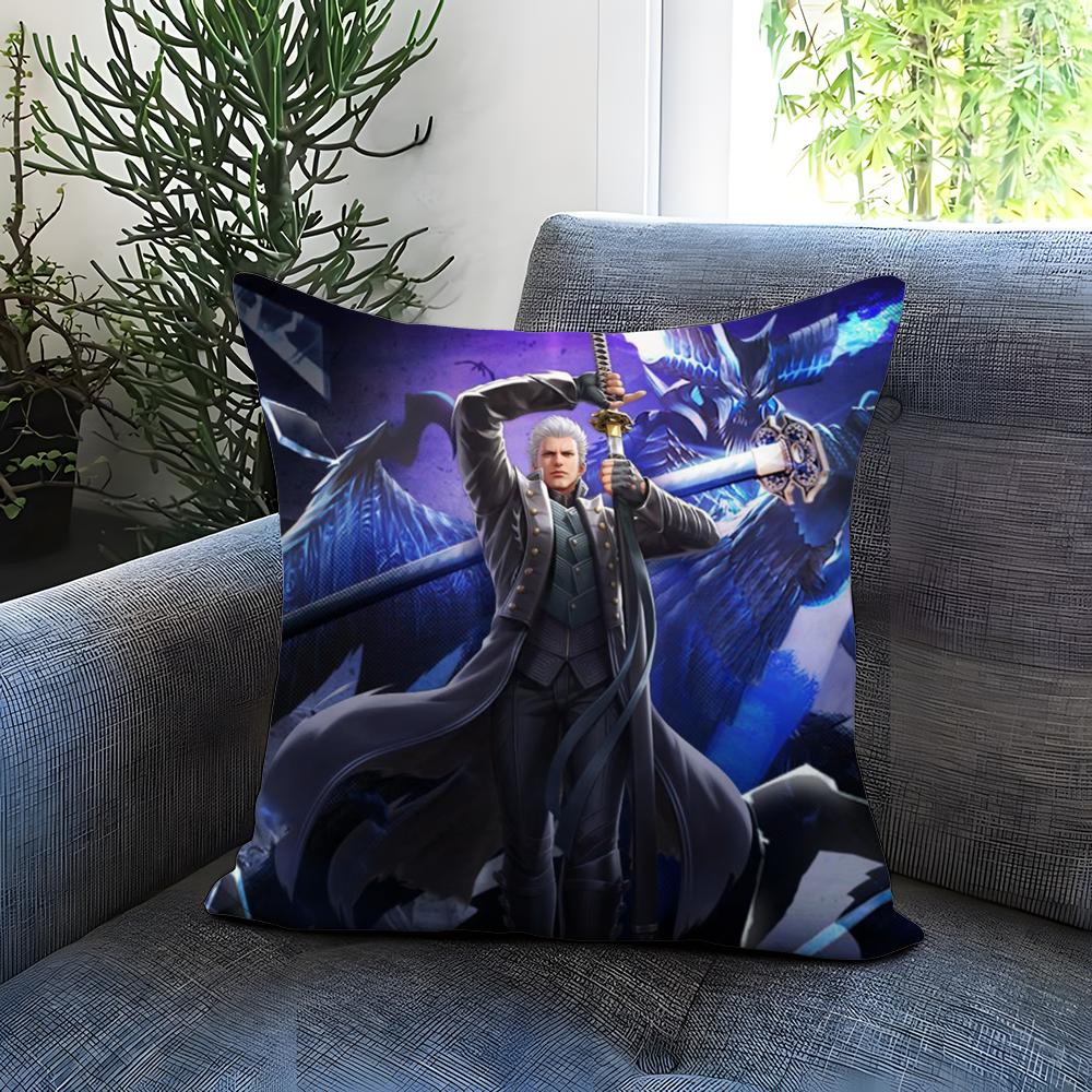 D-Devil May CryS Cushion Cover Comfortable Reversible Pillow Cover Ideal for Car Sofa Bedroom & Beyond