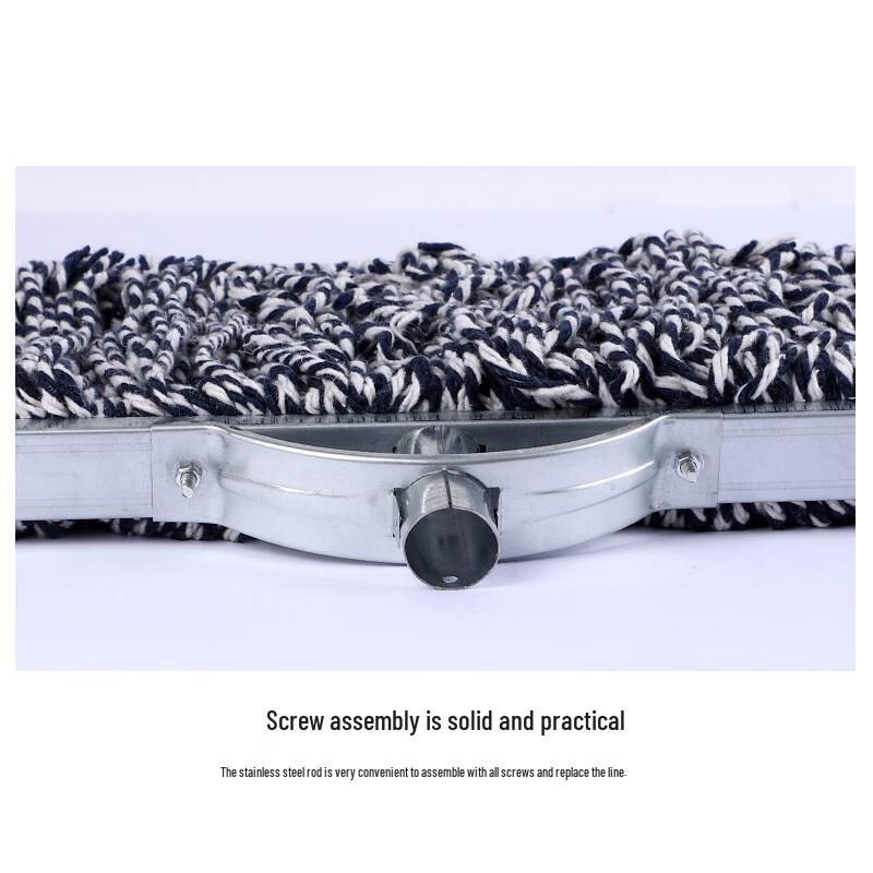 Chuangwubang Cotton Flat Mop with Stainless Steel Handle