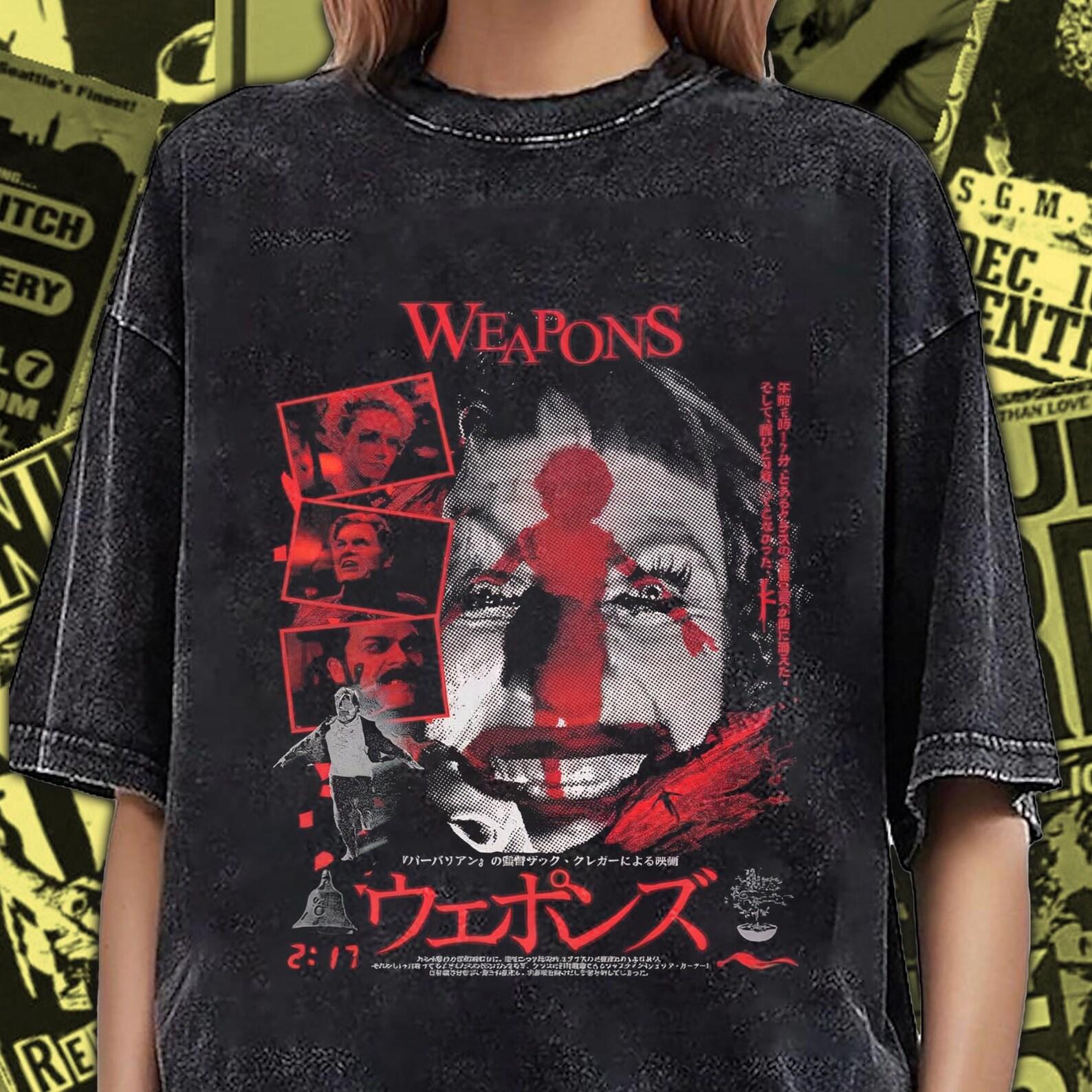 Vintage Washed Weapons Movie T-Shirt, Zach Cregger Film, Horror Cult WE001 S