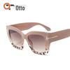 Unisex Large Frame T-Decoration Sunglasses 5634 - Slimming and Stylish European & American Design