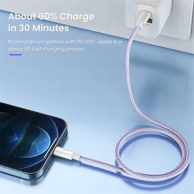 Fast Charging 20W PD USB C Cable for iPhone 14 13 12 Pro Max USB C Cable for iPhone 12 Mini Pro Max Data USB Type C Cable 1/2M